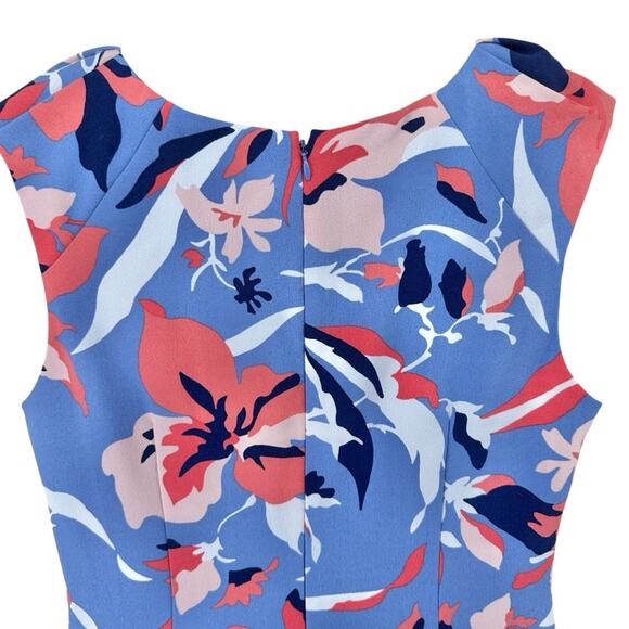 Adrianna Papell Knee Length Sheath Dress Abstract Floral Print women’s sz 10 - Picture 4 of 9